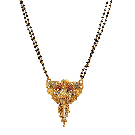 Gold plated Stylish Meenakari tassled Ethnic Stylish Mangalsutra