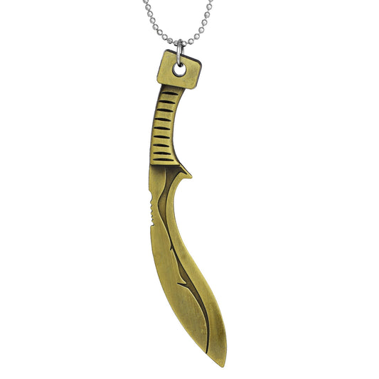 Khukri design Brass Pendant