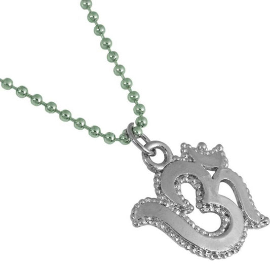 Silver tone Om Brass Pendant for Men and Women