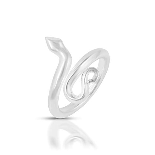 Silverplated Sadhguru Snake Fingerring Men (OROM4402)