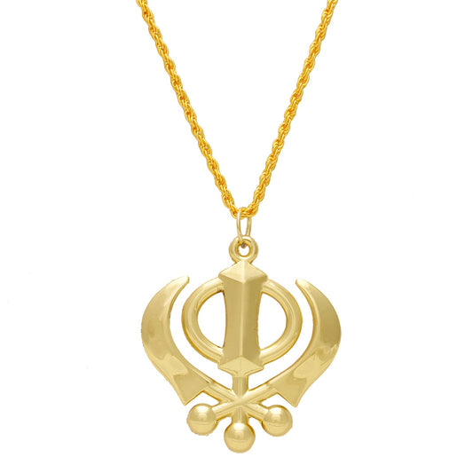 Goldplated Sikh Khanda Pendant