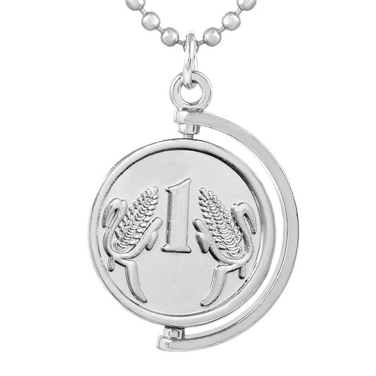 Silverplated Coin Pendant