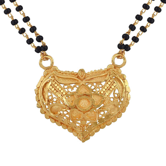 Gold plated Brass,Heart shape design, Fashion Mangalsutra