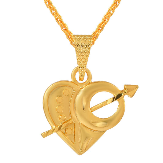 Goldplated Cupid Heartshape Pendant