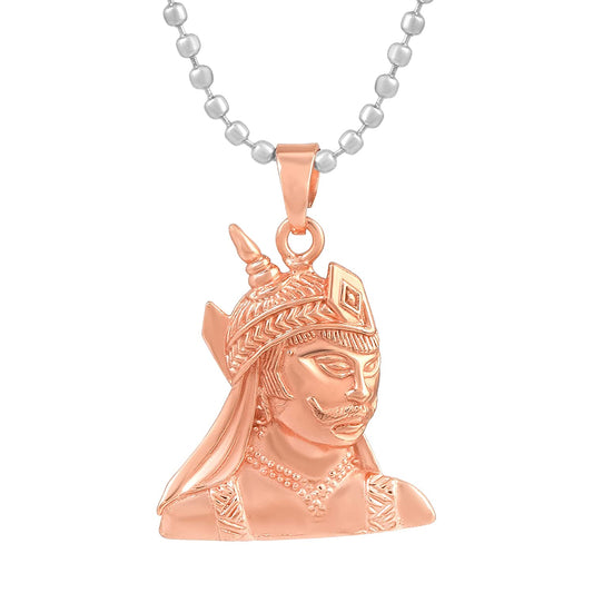 Pink Goldplated Prithviraj Chauhan Rajput King India Historical Pendant