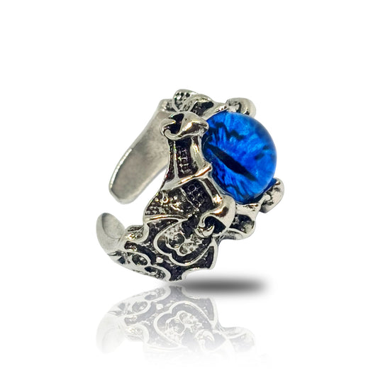 Brass Antique Finish Shiva Third Eye Trinetra Fashion finger ring Men free size (ORBJ2286)