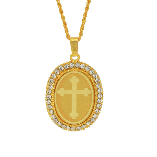 Goldplated Christian Crucifix Cross Pendant