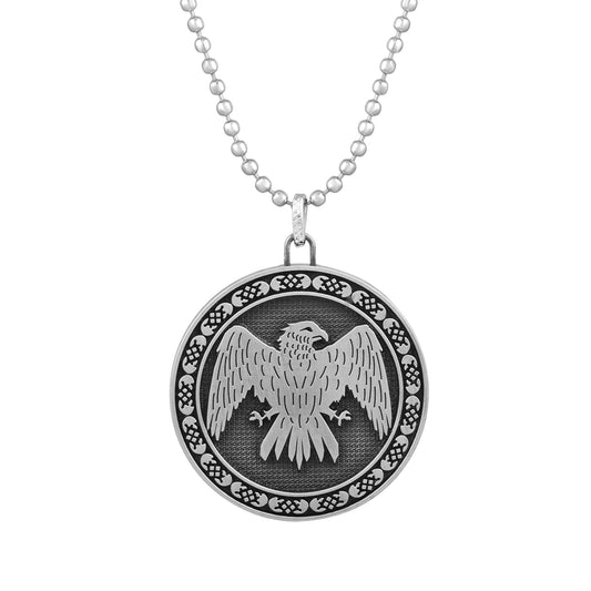 Silverplated Eagle Medallion Pendant