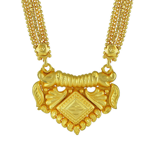 Geniune 1 Micron Gold coated brass, Classic design Traditional Mangalsutra