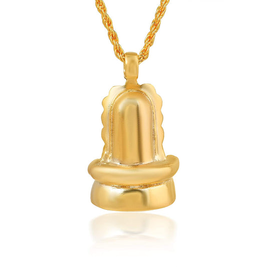 Brass Goldplated Shiva Shivling Chain Pendant