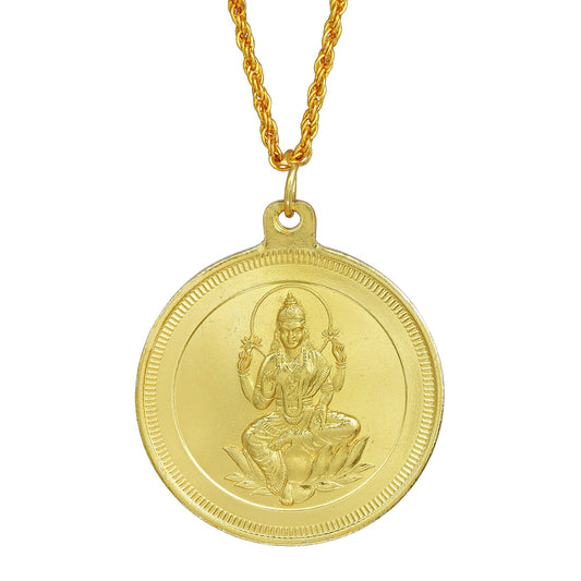 Goldplated Lakshmi Reversible Pendant