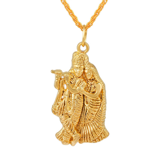 Goldplated Radha Krishna Pendant