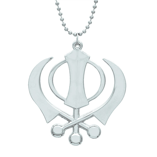 Silverplated Big Khanda Pendant