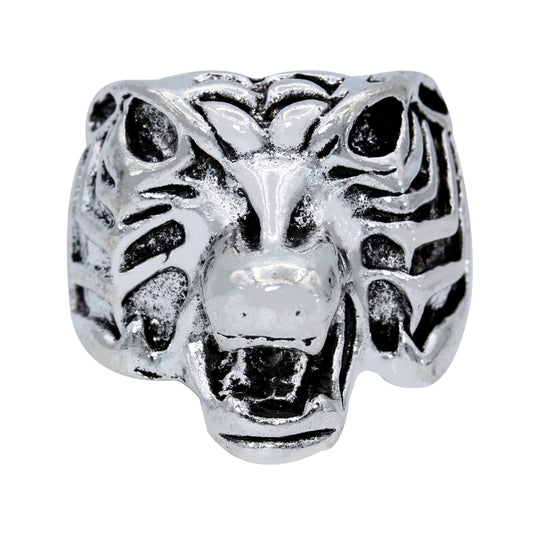 Oxidised Antique finish Brass, Tiger Head, Macho,design Finger ring