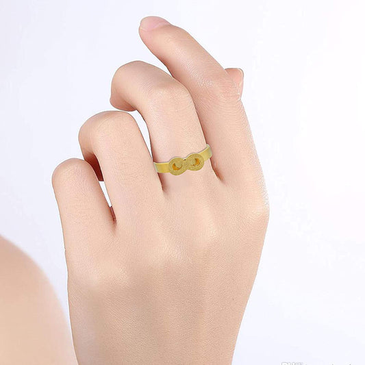 Gold plated Brass Infinity design stylish Fashion finger band