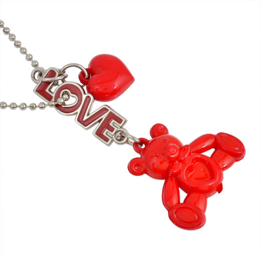 Red Heart and teddy, Love Fashion Pendant