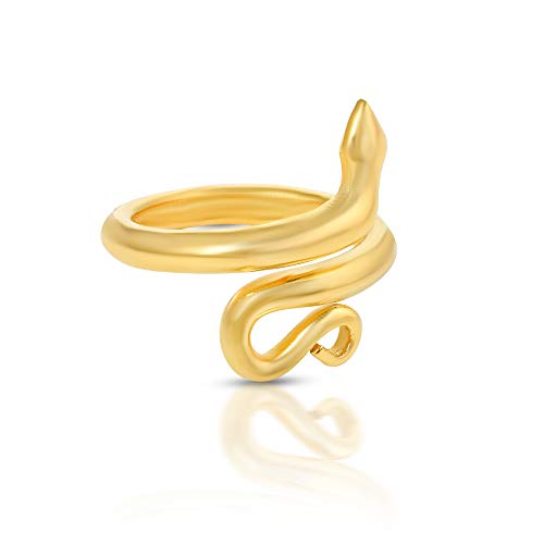 Goldplated Sadhguru Snake Fingerring Men (OROM4401)