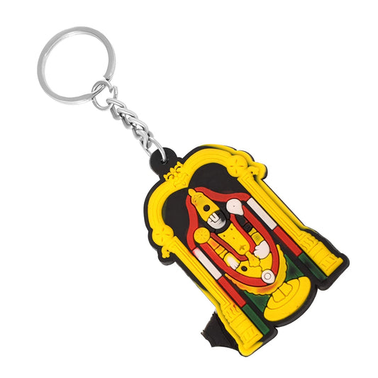 PVC Tirupati Balaji Spiritual Yellow Keychain Hindu Keyring God