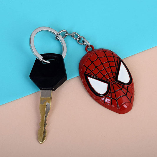 Brass Spiderman inspired Red Keyring Keychain for Bike Car