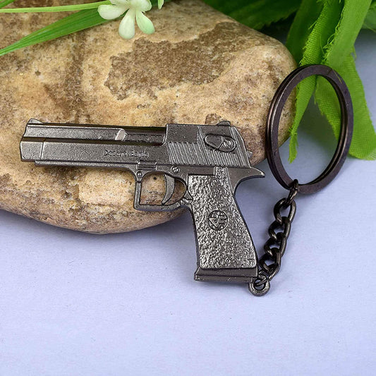 Brass Gun Shaped Fashion Keychain