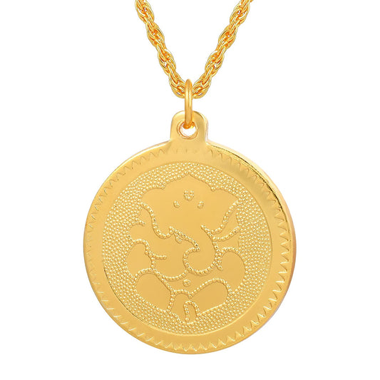 Goldplated Tirupati Balaji Reversible Pendant