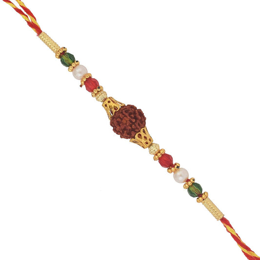 Cotton Fabric Combo of 3 traditional Rakhi for Bhaiya Bhabhi stylish Latest (Pack of 4 Items)