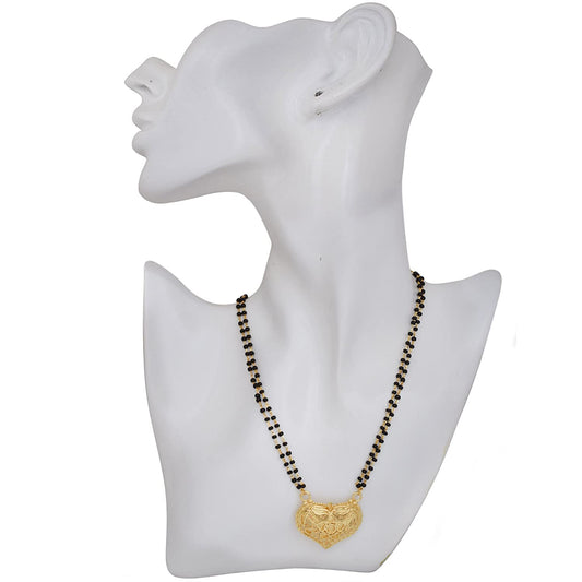 Gold plated Brass,Heart shape design, Fashion Mangalsutra