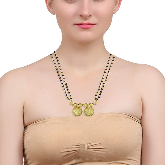 Gold Plated 2 Wati, Swastik Design,Ethnic Mangalsutra Women