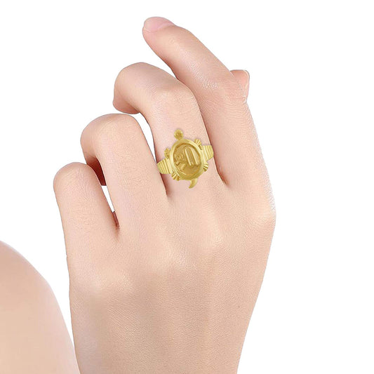 Gold plated Tortoise and Shree word,Vaastu Fengshui good luck finger ring