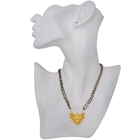 Gold plated Brass, Small size, Stylish Heart shape design, Fashion Mangalsutra