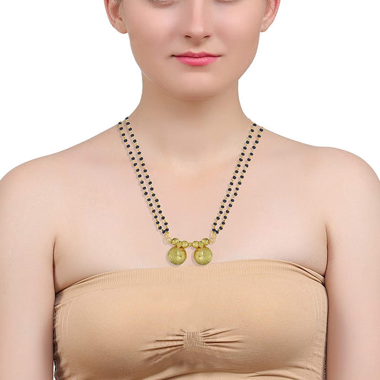 Gold plated Dual (2) Wati, Super attractive latest technique and design Ethnic Mangalsutra