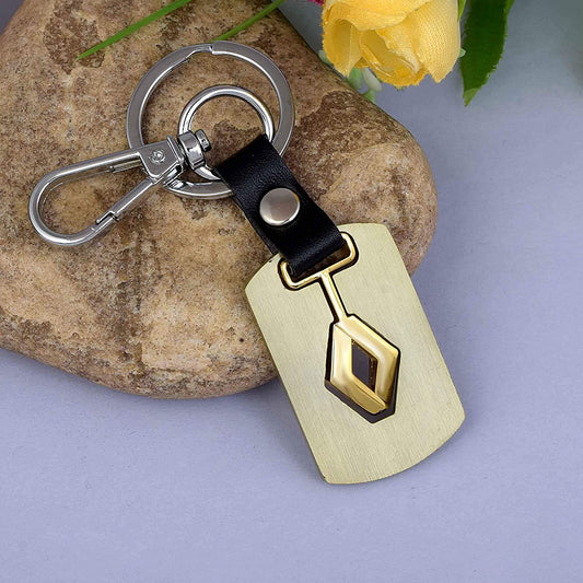 Stainless Steel Goldplated Renault logo Keychain Car Keyring Latest