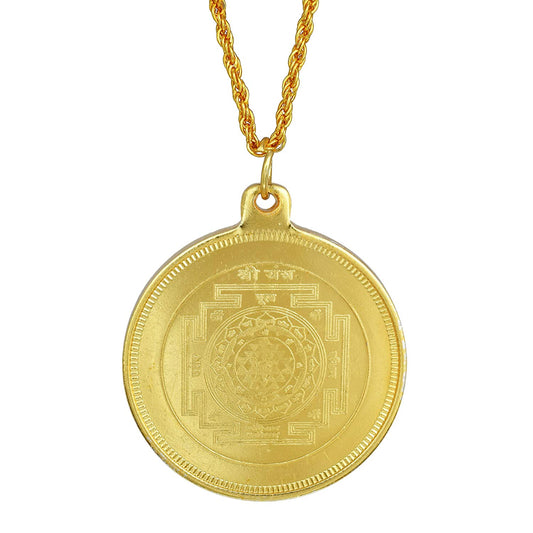 Goldplated Lakshmi Reversible Pendant