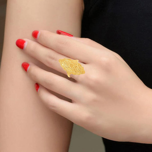 Gold plated Handmade carving Tradittional Finger ring