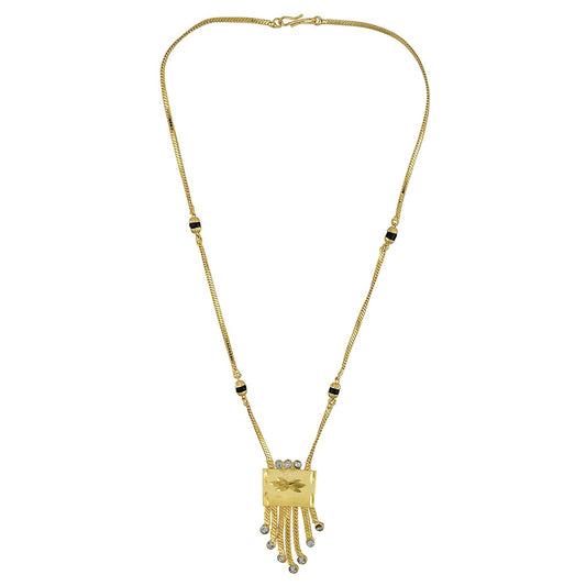 Gold plated Brass,Simple light weight tassled necklace Women