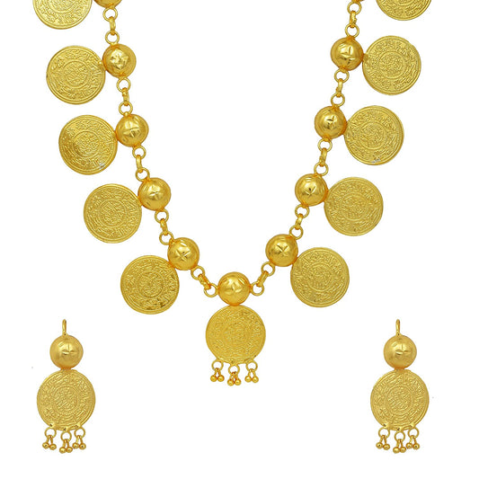 Brass Goldplated Persian jewellery Necklace with matching earring