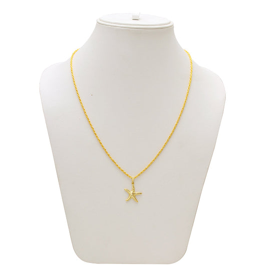 Gold plated Star Fish chain pendant locket