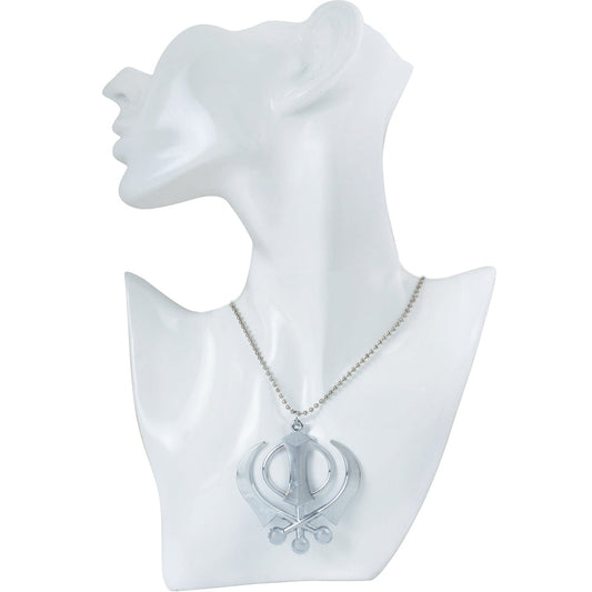 Silverplated Big Khanda Pendant