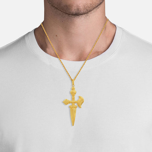 Goldplated Sword Dagger Pendant