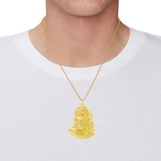 Goldplated Jesus Christ Christian Pendant