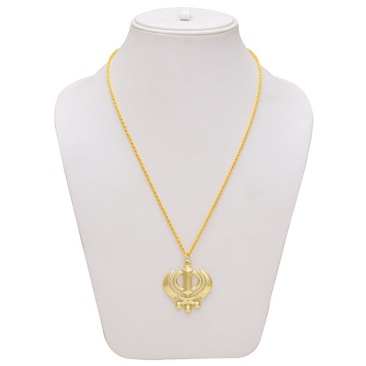 Goldplated Sikh Khanda Pendant