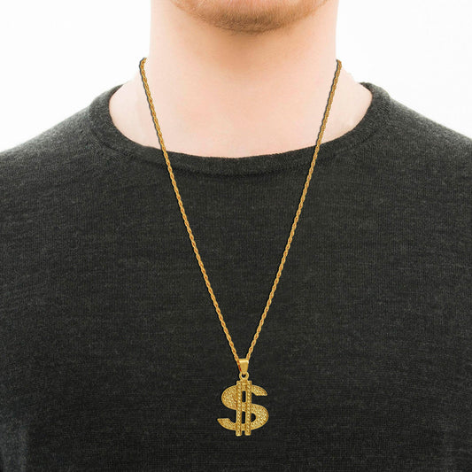 Micron Goldplated Dollar Fashion Pendant (PCJK2949)