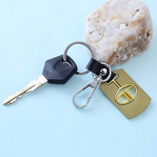 Brass Goldplated Compatible with TATA vehicles stylish Keyring car SUV keychain