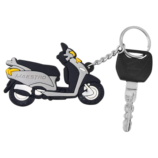 PVC Black and Grey Hero Maestro design Stylish Keyring keychain Bike accessory