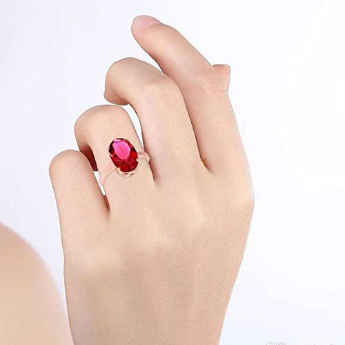 RoseGoldplated Brass Faux Ruby Fingerring