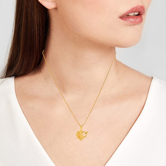 Goldplated Cupid Heartshape Pendant