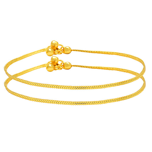 Gold plated Snake chain design, SIMPLE SOBER, Light eight Anklet