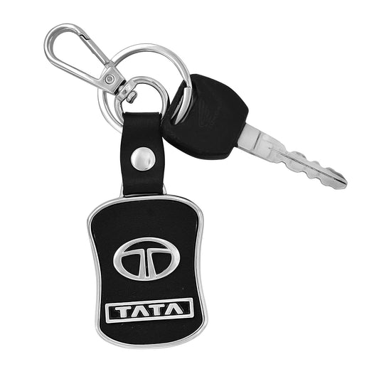 Stainless steel TATA logo stylish car key chain keyring