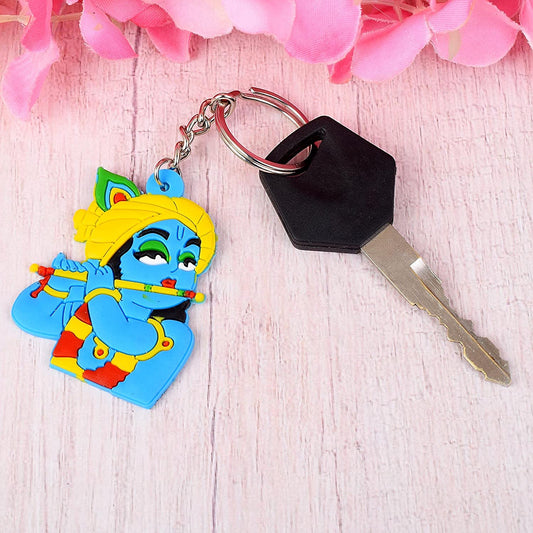 PVC Multicolor Bal krishna Muralidhar Spiritual Keychain