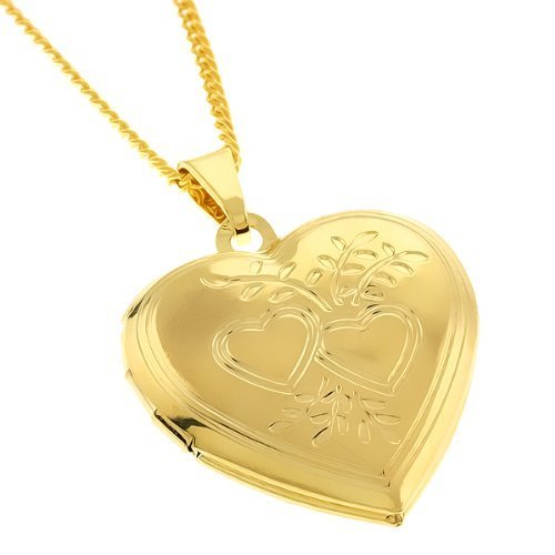 Brass Gold Openable Heart Shape photo Locket pendant (PDKL0739)